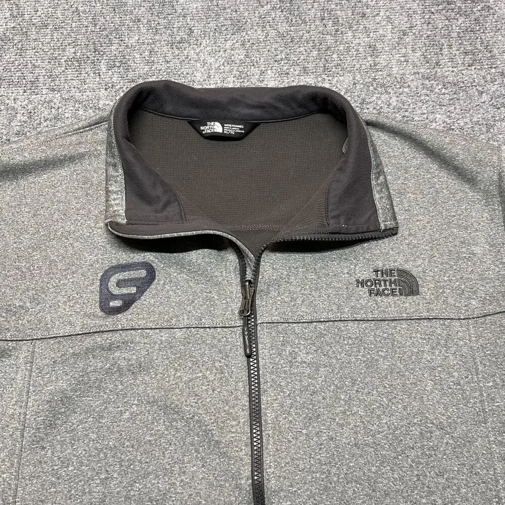 The North Face Jacket Mens XL Gray Softshell Windwall Full Zip Pockets Outdoor